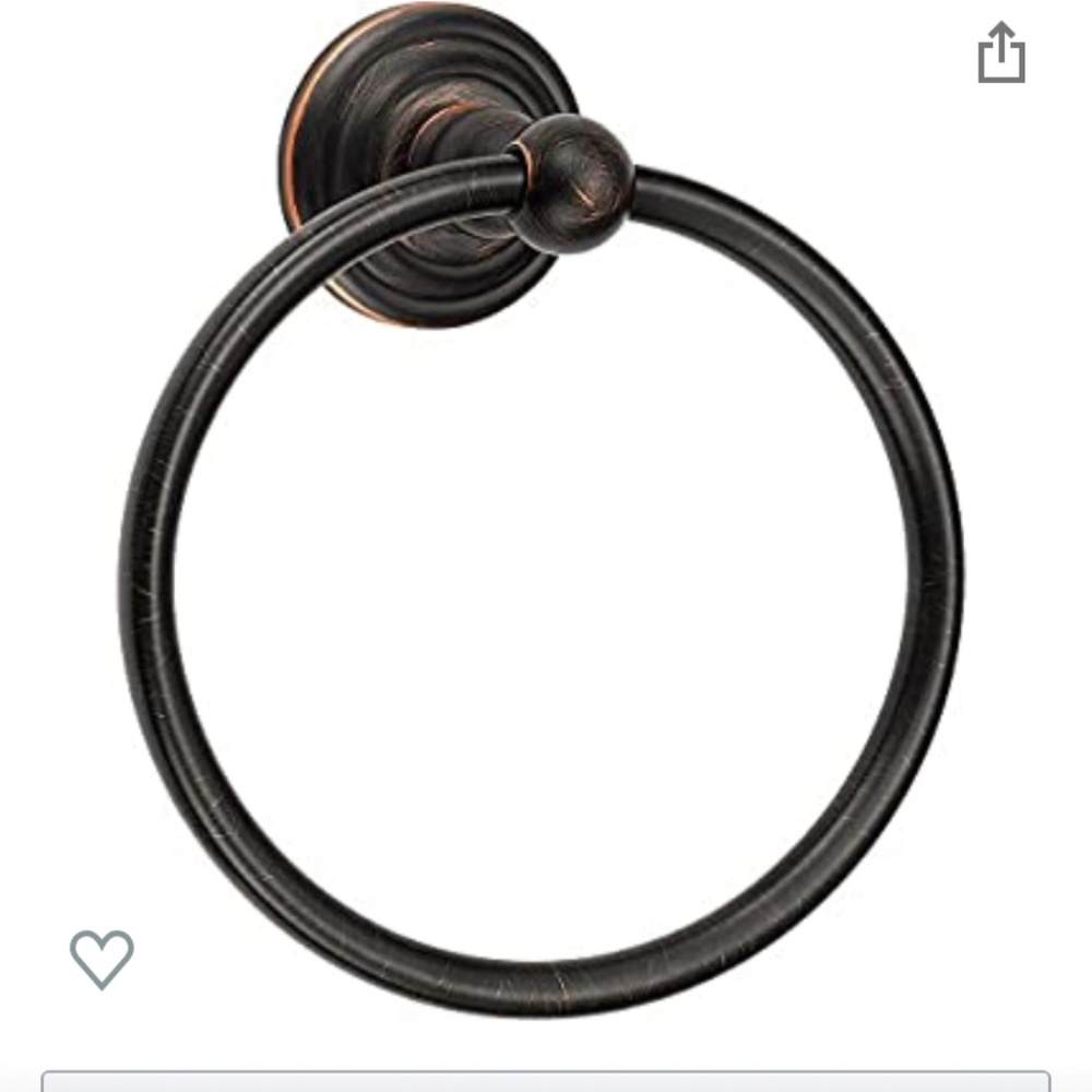 NIP VINTAGE FARMHOUSE STYLE AGED BRONZE TOWEL RING